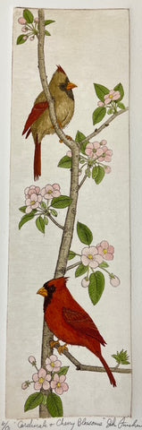 Cardinals and Cherry Blossoms